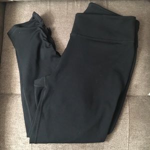 Sharp Black New Gaiam Black Leggings gathered leg